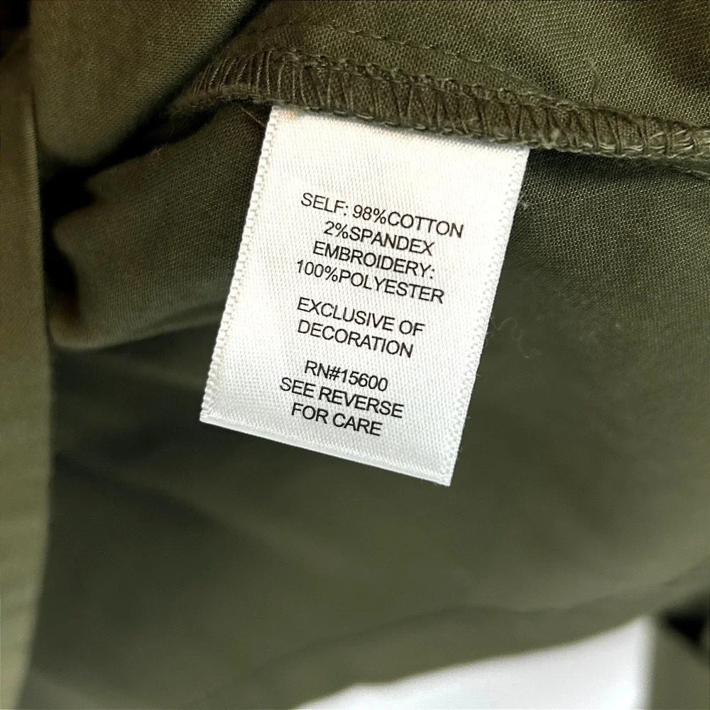 Kate‎ & Sam Olive Green Embroidered Peplum Utility Jacket Women Boho Lace Medium